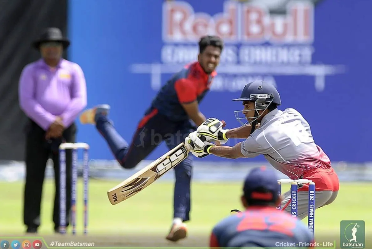 Playing cricket
