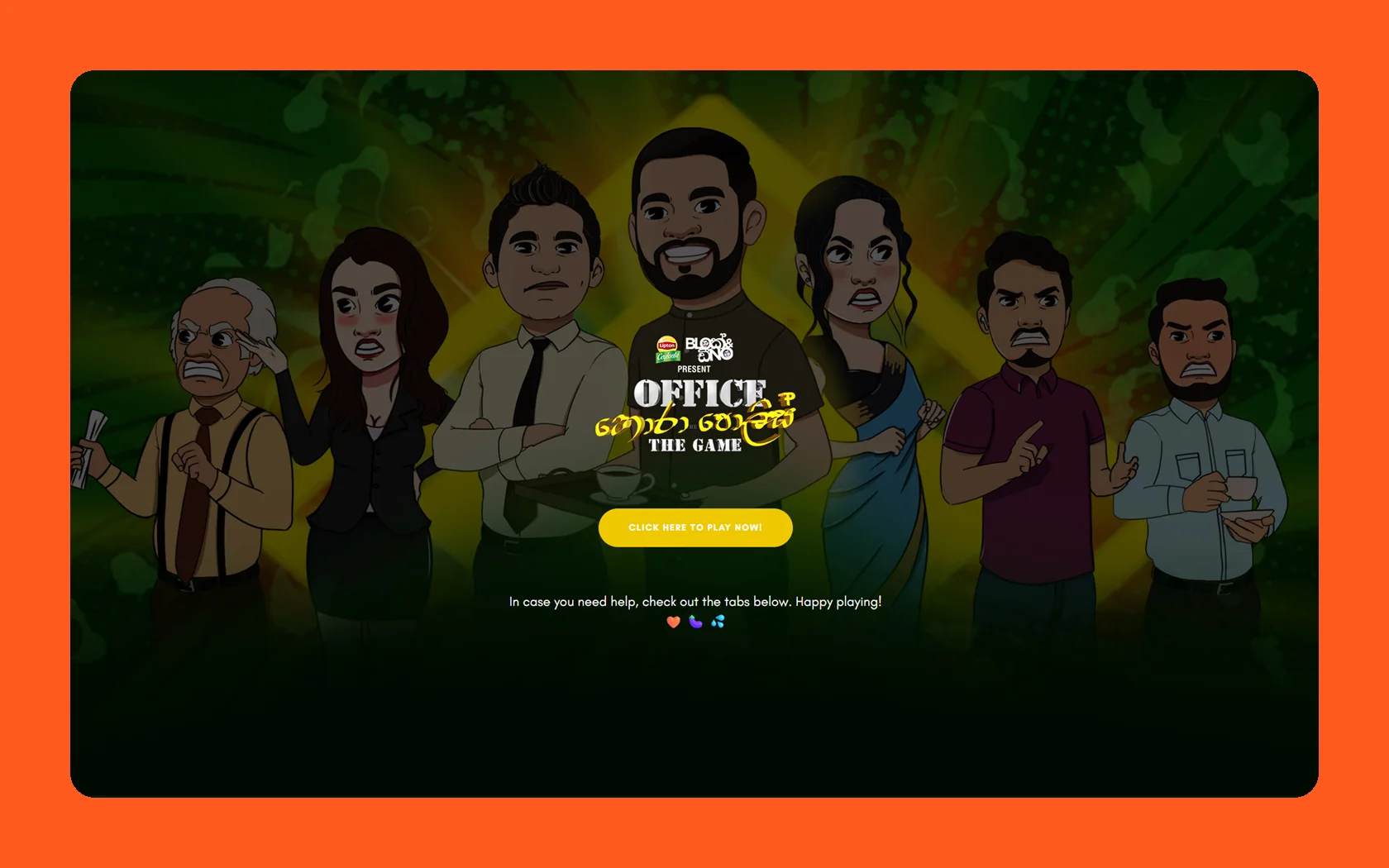 Office the game one-page website by Blok and Dino