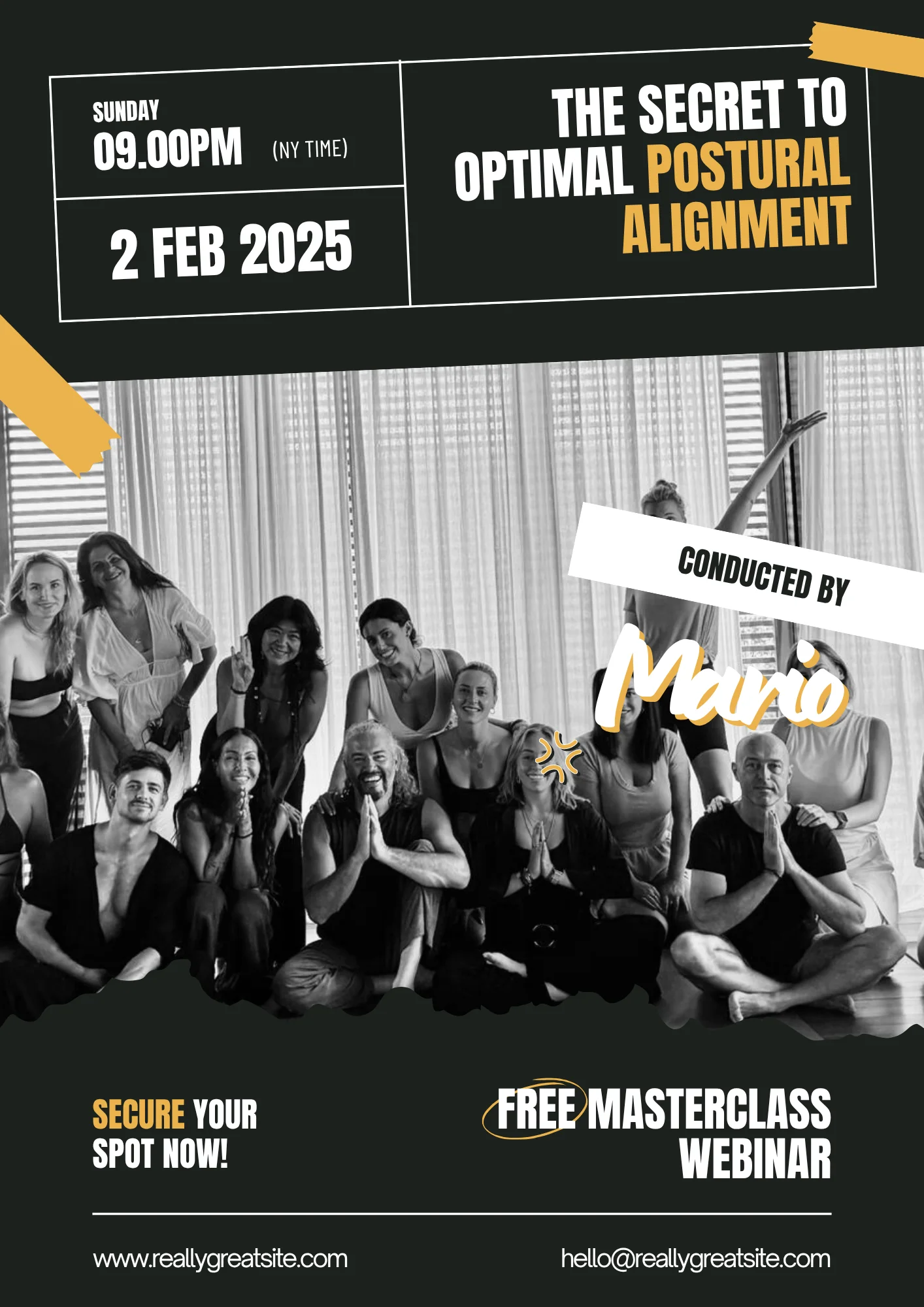 Free masterclass webinar flyer