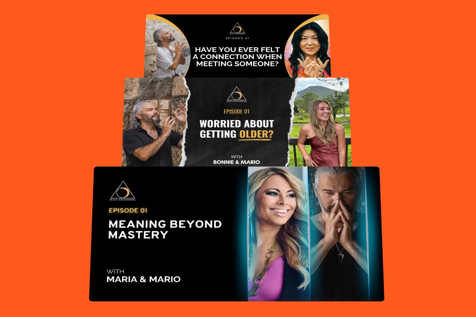 Body Awakening Journey podcast episode thumbnails