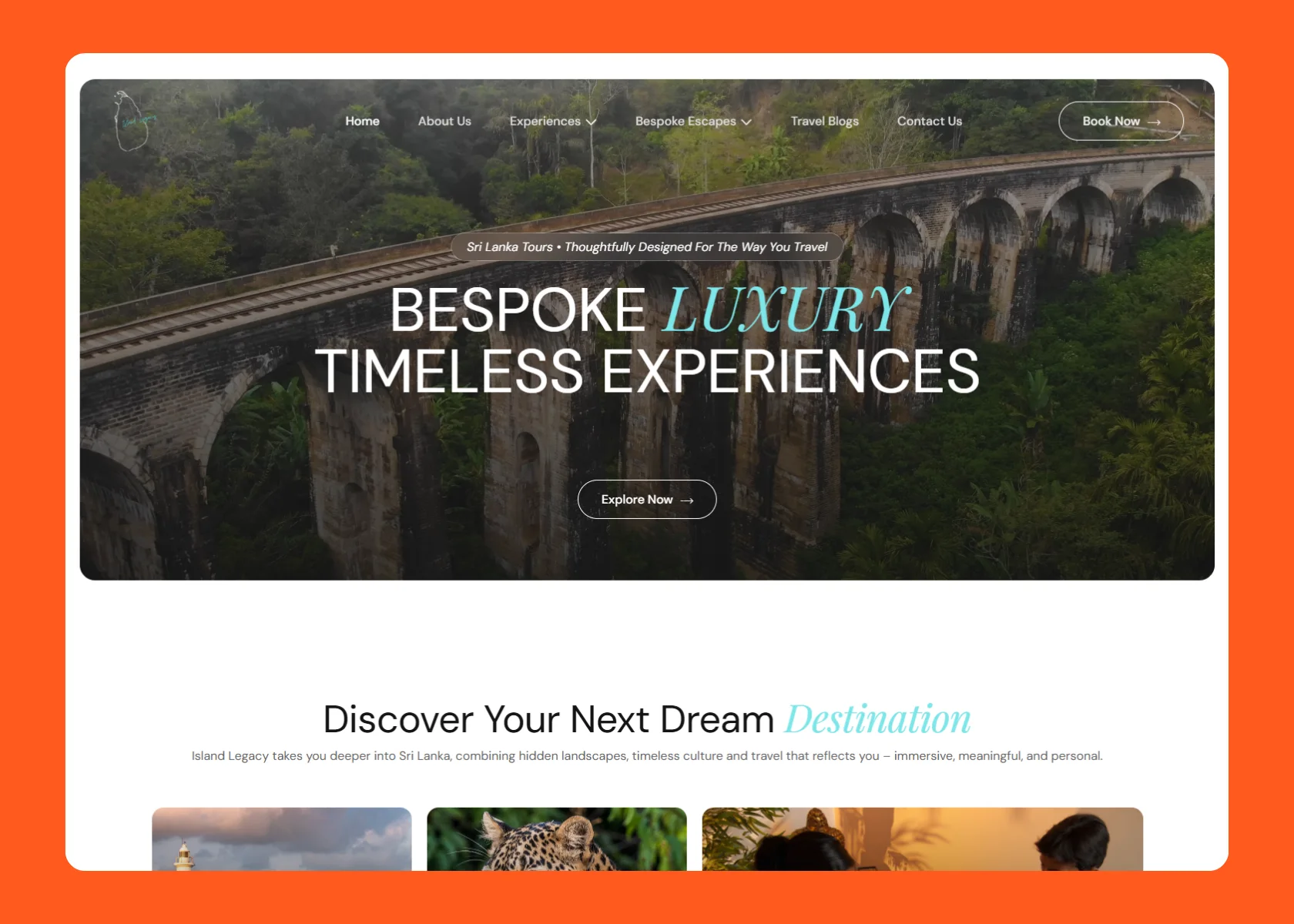 Island Legacy website homepage
