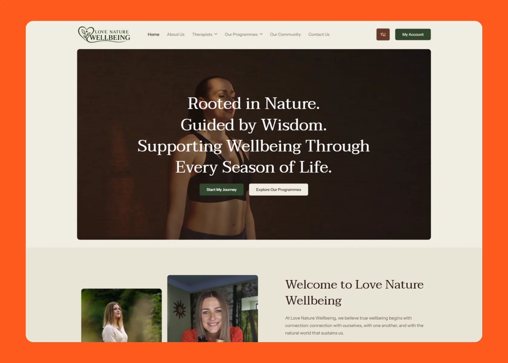 Love Nature Wellbeing website