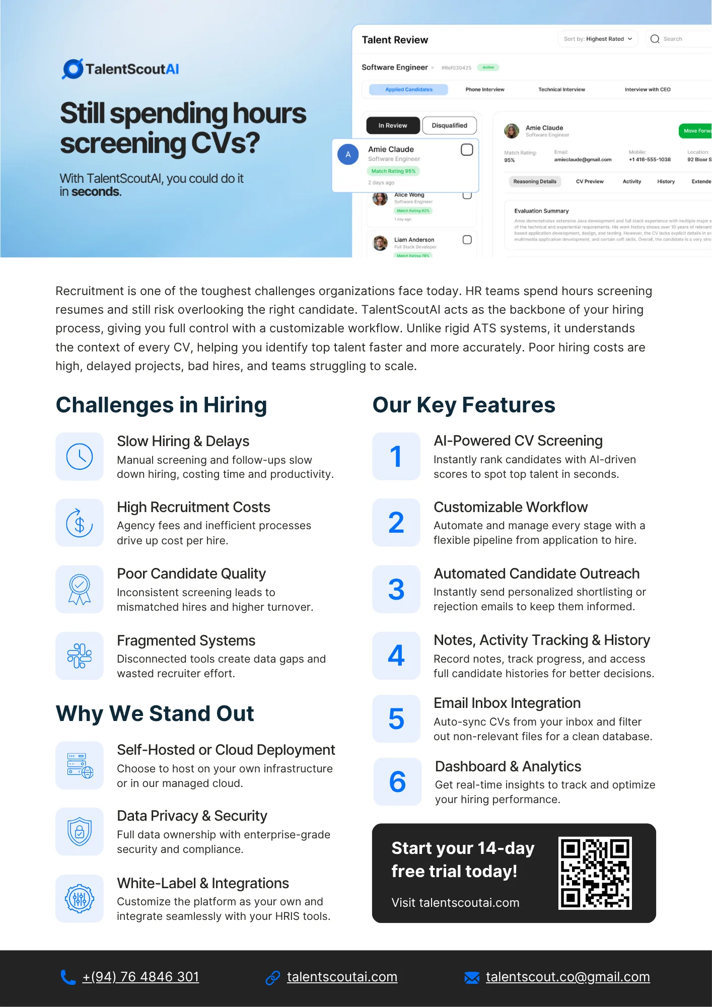 TalentScoutAI product flyer