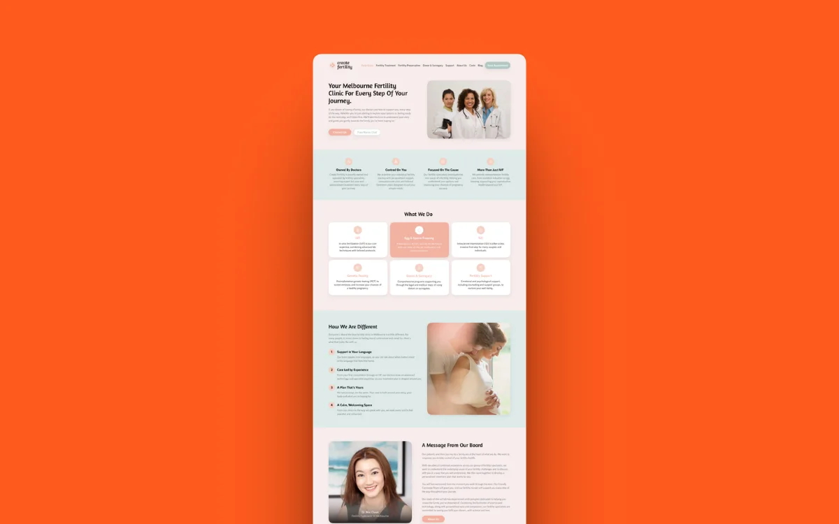 Create Fertility website
