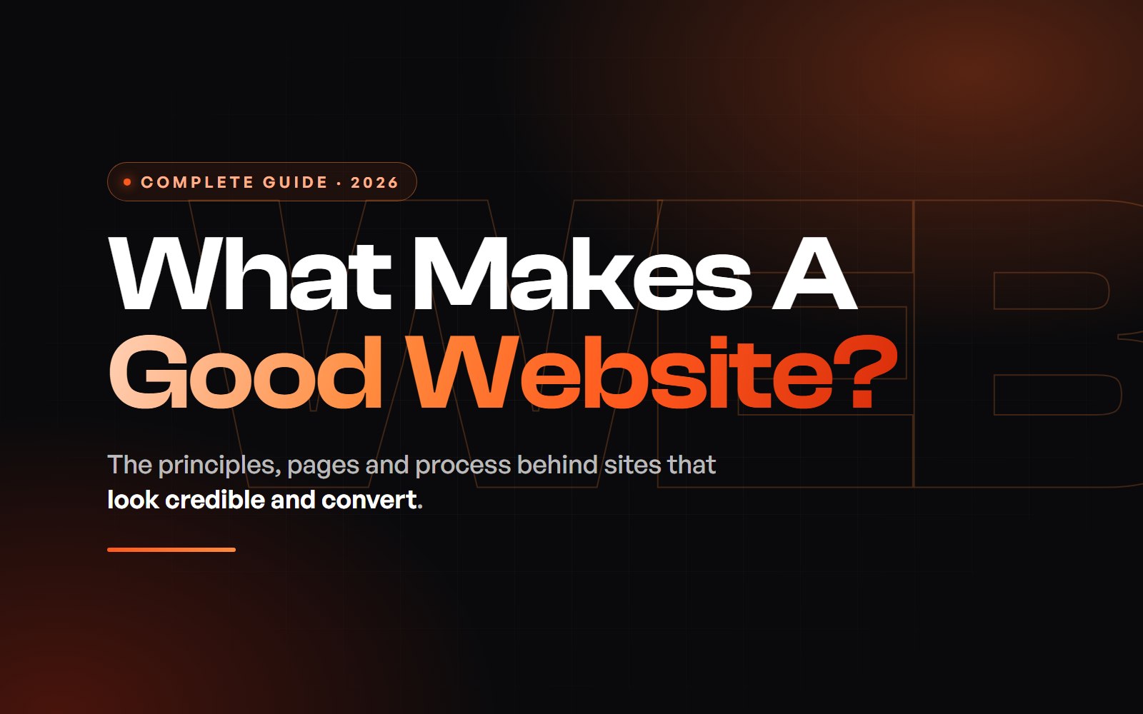 What Makes A Good Website? A complete guide to website design in 2026